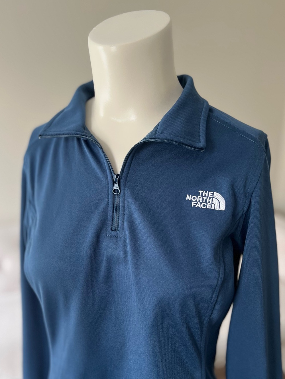 The North Face Women’s TNF Tech Zip Neck Fleece Pullover Teal Peacock Blue